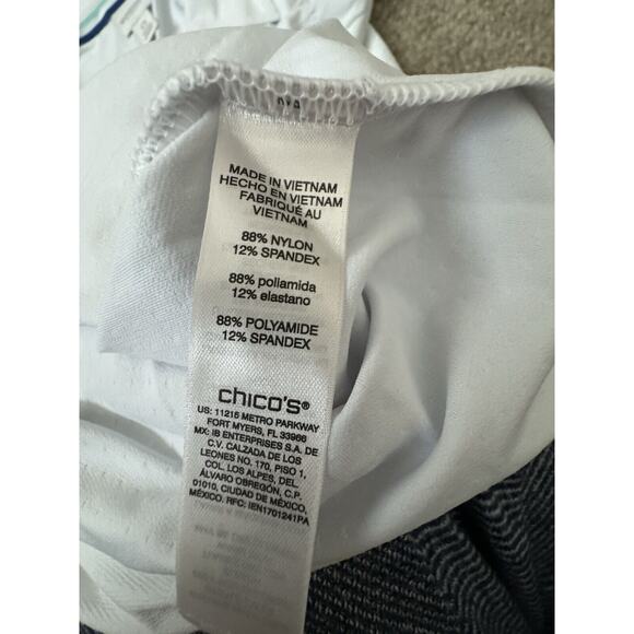 Chicos Weekends Button Up Polo Shirt Women’s Size 0 Alabaster Golf Short Sleeve - Picture 6 of 14